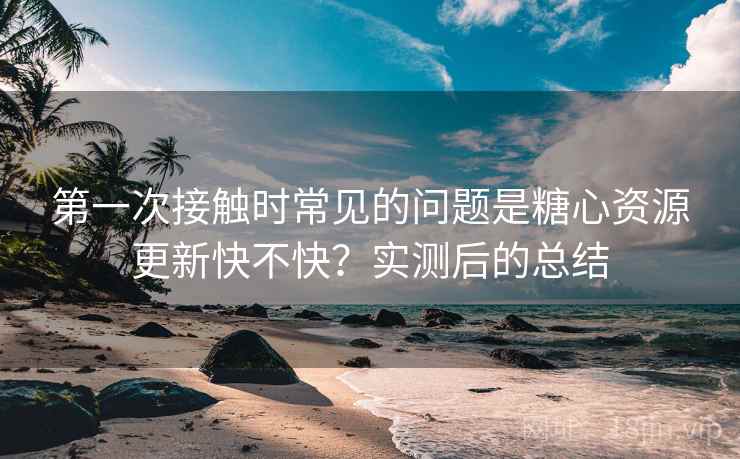 第一次接触时常见的问题是糖心资源更新快不快？实测后的总结