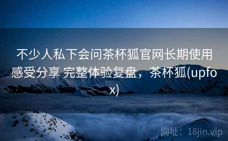 不少人私下会问茶杯狐官网长期使用感受分享 完整体验复盘，茶杯狐(upfox)
