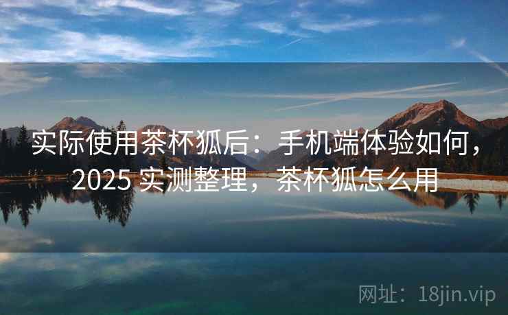 实际使用茶杯狐后:手机端体验如何,2025 实测整理,茶杯狐怎么用 实际使用茶杯狐后:手机端体验如何,2025 实测整理,茶杯狐怎么用